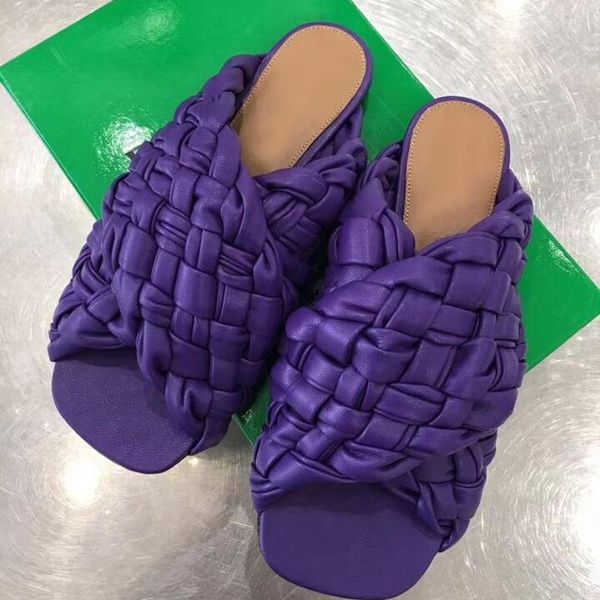 pleated woven cross band flat mules women slides genuine leather square open toe brand slippers outdoor beach party flip flops, Black
pleated woven cross band flat mules women slides genuine leather square open toe brand slippers outdoor beach party flip flops, Black
