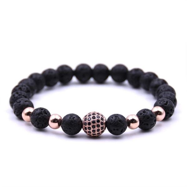beaded, strands 2021 8mm natural lava stone men's bracelet cz ball beaded bracciali femme friend for women jewelry men bieklik, Black
beaded, strands 2021 8mm natural lava stone men's bracelet cz ball beaded bracciali femme friend for women jewelry men bieklik, Black