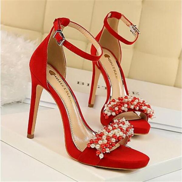 sandals 2021 summer fashion design crystal string bead flock pumps wedding women shoes 11cm high heels night club female stilettos, Black
sandals 2021 summer fashion design crystal string bead flock pumps wedding women shoes 11cm high heels night club female stilettos, Black