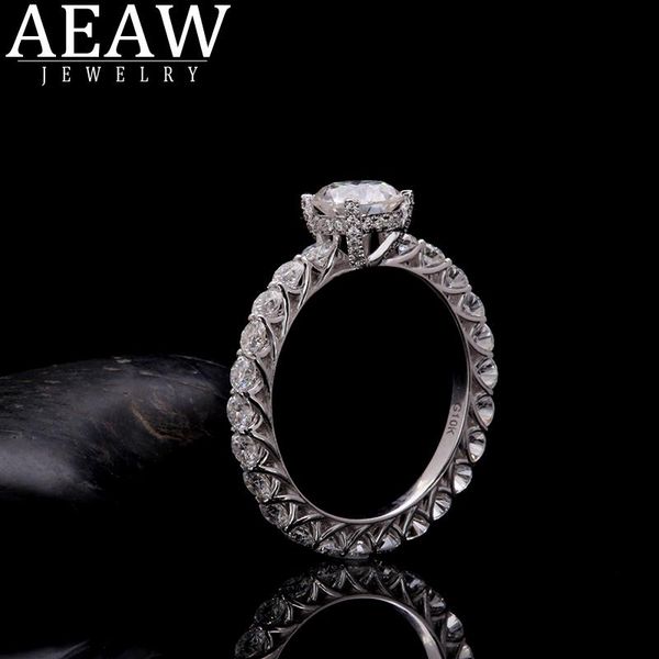 cluster rings aeaw 6.5mm 1.0ct round cut 14k white gold moissanite diamond ring full eternity original dazzling female jewelry for girl, Golden;silver
cluster rings aeaw 6.5mm 1.0ct round cut 14k white gold moissanite diamond ring full eternity original dazzling female jewelry for girl, Golden;silver