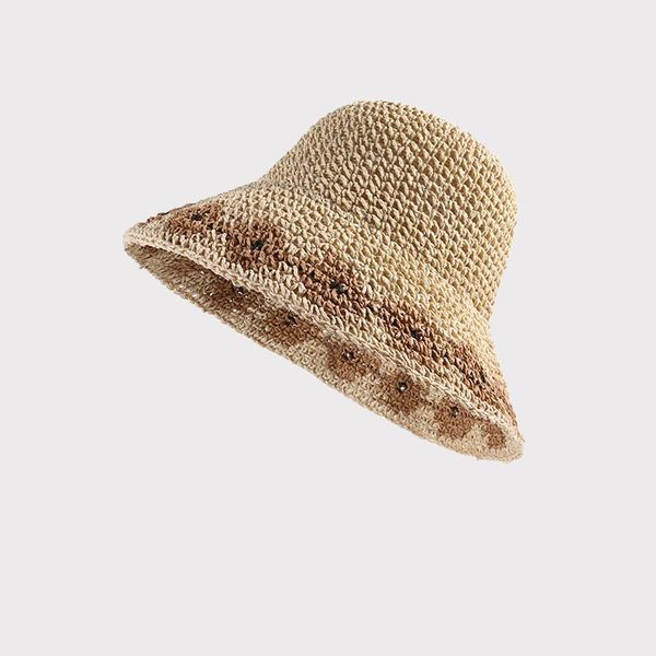 wide brim hats 2021 the style joker handmade straw hat foldable sun outdoor travel for girl and women 07, Blue;gray
wide brim hats 2021 the style joker handmade straw hat foldable sun outdoor travel for girl and women 07, Blue;gray