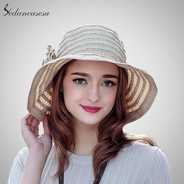women foldable sun hat straw stripe flower decoration summer beach sun-shading wide brim cap sw120013 hats, Blue;gray
women foldable sun hat straw stripe flower decoration summer beach sun-shading wide brim cap sw120013 hats, Blue;gray