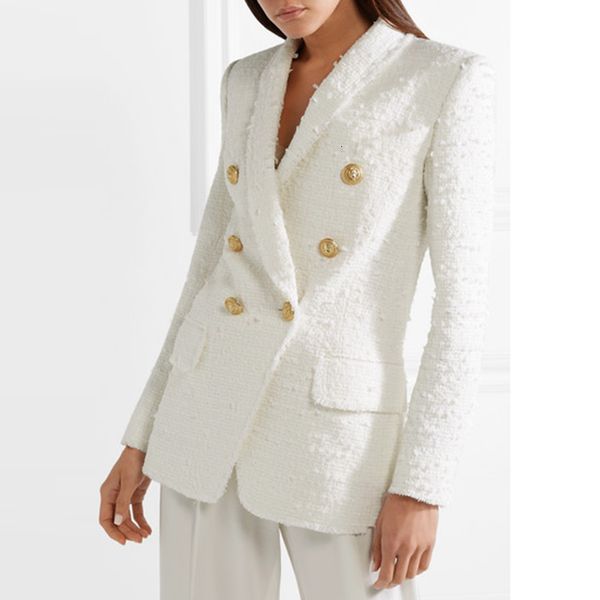women's jackets high street est runway designer blazer metal buttons shawl collar wool blends tweed coat 98pu, Black;brown
women's jackets high street est runway designer blazer metal buttons shawl collar wool blends tweed coat 98pu, Black;brown
