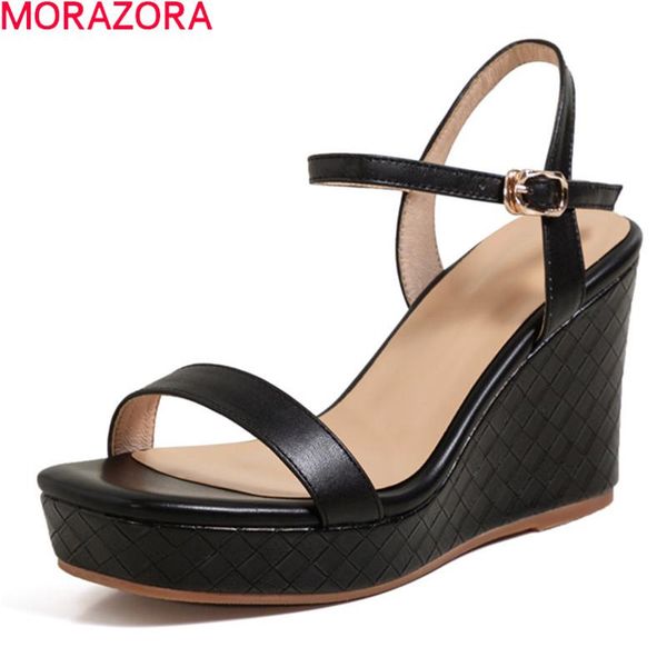 arrival summer women sandals genuine leather party wedding shoes wedges platform high heels dress, Black
arrival summer women sandals genuine leather party wedding shoes wedges platform high heels dress, Black