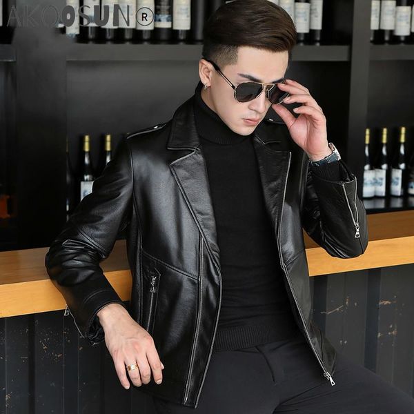men's leather & faux akoosun 2022 genuine jacket men autumn cowhide coat motorcycle cow jackets l17-116 kj3286, Black
men's leather & faux akoosun 2022 genuine jacket men autumn cowhide coat motorcycle cow jackets l17-116 kj3286, Black