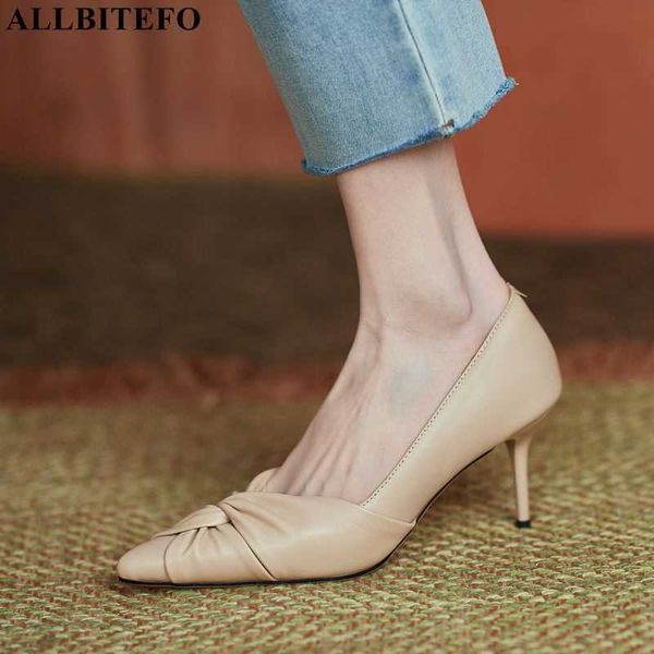 allbitefo size 33-43 pleated design fashion genuine leather high heel shoes women pumps comfortable women heels shoes 210611, Black
allbitefo size 33-43 pleated design fashion genuine leather high heel shoes women pumps comfortable women heels shoes 210611, Black