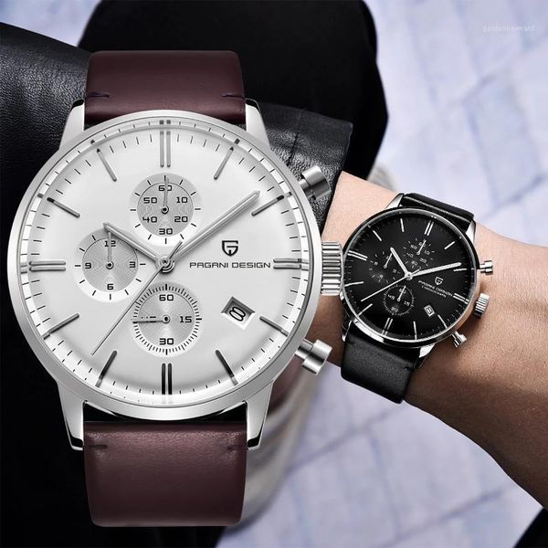 wristwatches pagani design casual fashion chronograph quartz watch men leather 2021 luxury sapphire glass watches reloj hombre, Slivery;brown
wristwatches pagani design casual fashion chronograph quartz watch men leather 2021 luxury sapphire glass watches reloj hombre, Slivery;brown