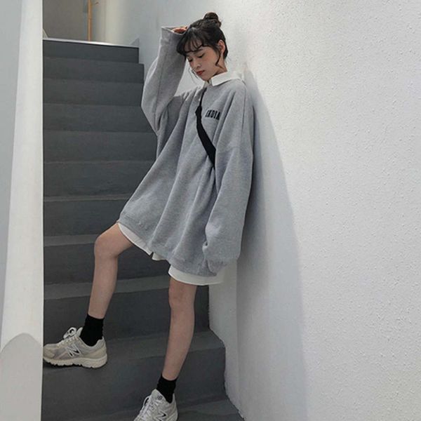 hoodies & sweatshirts hoodie women's sweater autumn winter loose korean ins fashion lazy wind bf plush thickened coat 4v72, Black
hoodies & sweatshirts hoodie women's sweater autumn winter loose korean ins fashion lazy wind bf plush thickened coat 4v72, Black