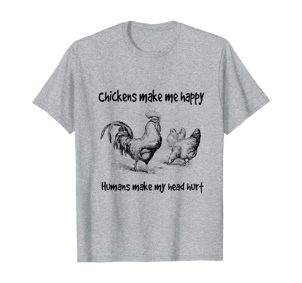 farmer chicken make me happy humans make my head hurt flower t-shirt, White;black
farmer chicken make me happy humans make my head hurt flower t-shirt, White;black