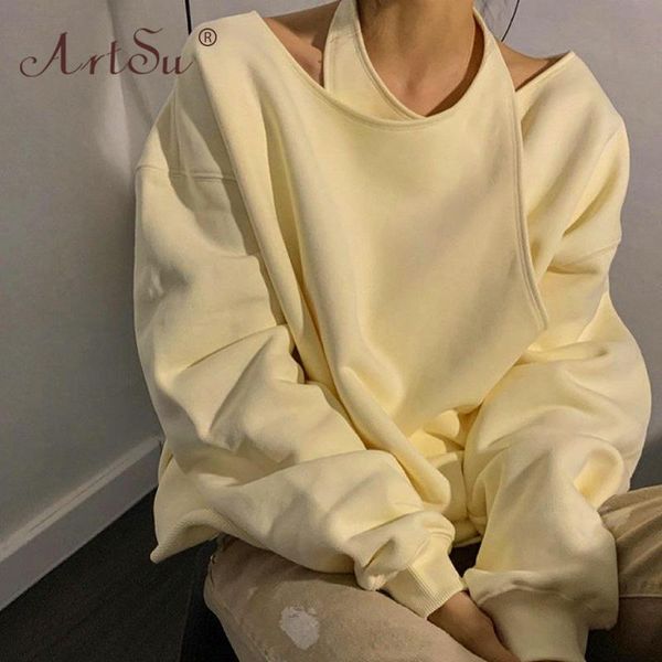 women's hoodies & sweatshirts irregular halter solid casual loose pullovers cut out fashion yellow y2k autumn long sleeve women, Black
women's hoodies & sweatshirts irregular halter solid casual loose pullovers cut out fashion yellow y2k autumn long sleeve women, Black