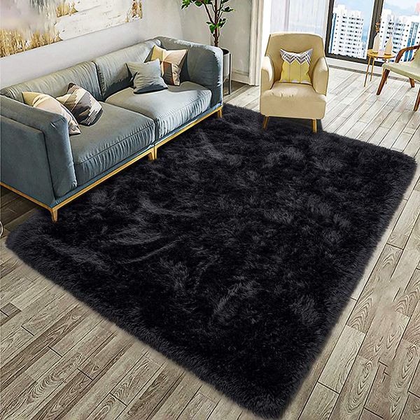 

fluffy soft kids home carpet anti-skid large fuzzy shag fur area rugs modern indoor home living room carpets children bedroom rug