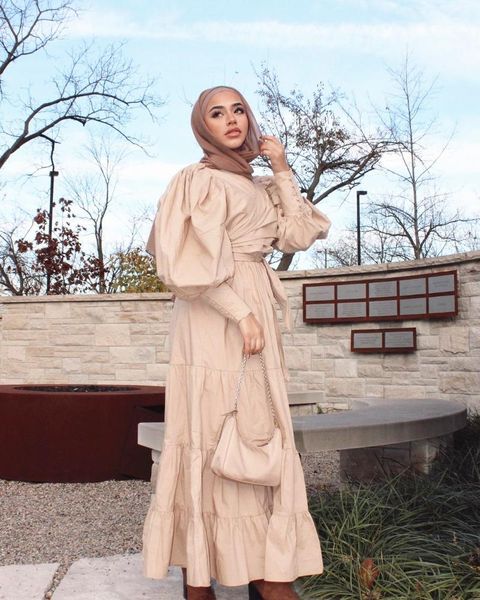 ethnic clothing muslim fashion middle east bubble sleeve bandage dress more wear abaya turkey dubai long, Red
ethnic clothing muslim fashion middle east bubble sleeve bandage dress more wear abaya turkey dubai long, Red