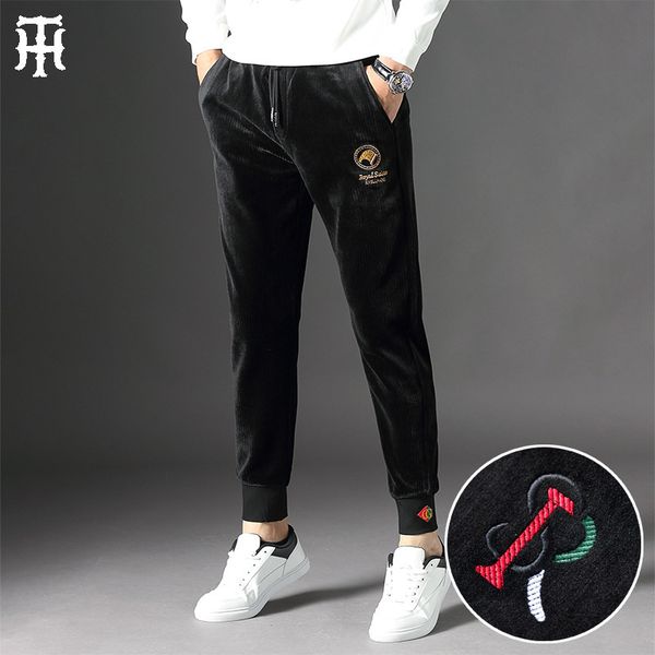 pants fashionable the double sided veet casual men's thickened plush european small leg leggings golden sports brand, Black
pants fashionable the double sided veet casual men's thickened plush european small leg leggings golden sports brand, Black