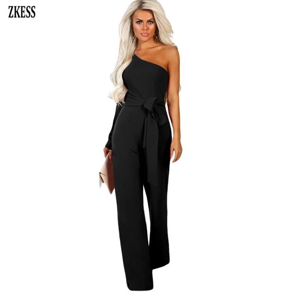 women's jumpsuits & rompers zkess women black asymmetric one shoulder wide leg solid jumpsuit 2021 fashion long sleeve straight playsui, Black;white
women's jumpsuits & rompers zkess women black asymmetric one shoulder wide leg solid jumpsuit 2021 fashion long sleeve straight playsui, Black;white