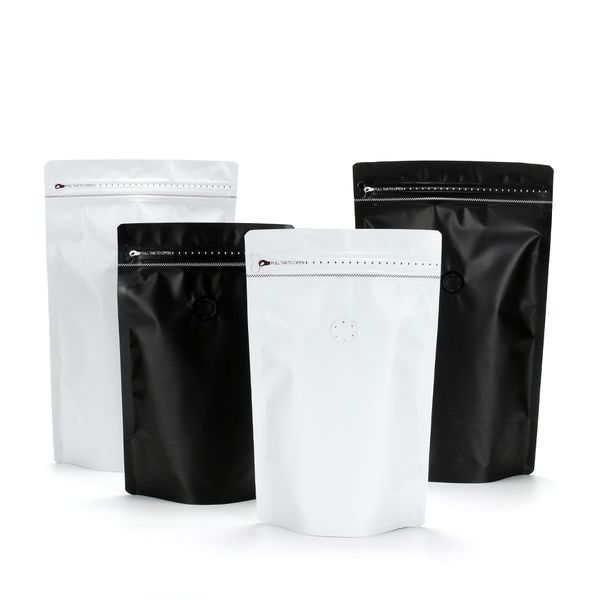 50pcs heat sealable coffee bags bulk zip lock storage bags matte black white aluminum foil stand up coffee bean bags with valve
50pcs heat sealable coffee bags bulk zip lock storage bags matte black white aluminum foil stand up coffee bean bags with valve