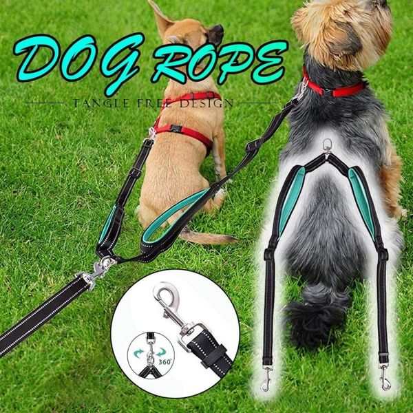 double-headed traction belt pet rope nylon reflective 360° swivel clip dog leash collars & leashes
double-headed traction belt pet rope nylon reflective 360° swivel clip dog leash collars & leashes