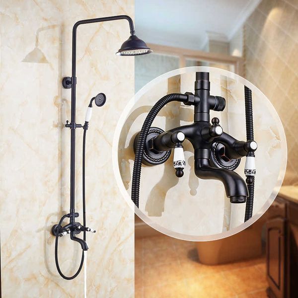 black retro shower set with ceramic arm lifting shower set antique solid brass shower body and head system x0705
black retro shower set with ceramic arm lifting shower set antique solid brass shower body and head system x0705