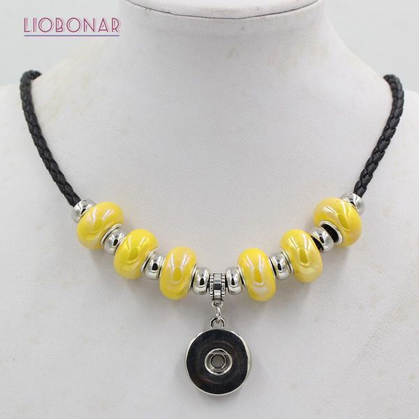 pendant necklaces 10pcs/lot wholesale snap necklace 10 colors yellow ceramic bead with 18mm button leather for jewelry diy, Silver
pendant necklaces 10pcs/lot wholesale snap necklace 10 colors yellow ceramic bead with 18mm button leather for jewelry diy, Silver