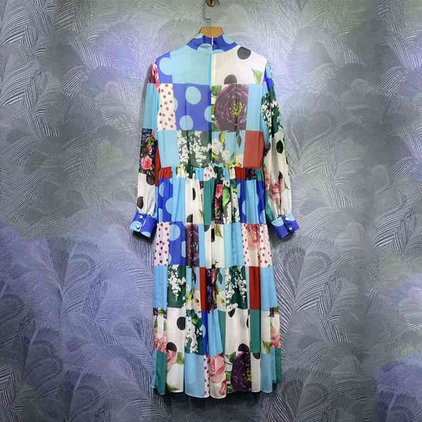 dress seqinyy blue sicilia spring style fashion design feminine lace midi flowers plaid printing georgette clue, Black;gray
dress seqinyy blue sicilia spring style fashion design feminine lace midi flowers plaid printing georgette clue, Black;gray
