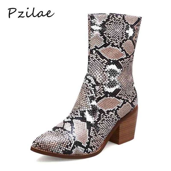 2021 new snake print women ankle square heel pointed toe ladies high heels winter shoes real leather boots oue9, Black
2021 new snake print women ankle square heel pointed toe ladies high heels winter shoes real leather boots oue9, Black