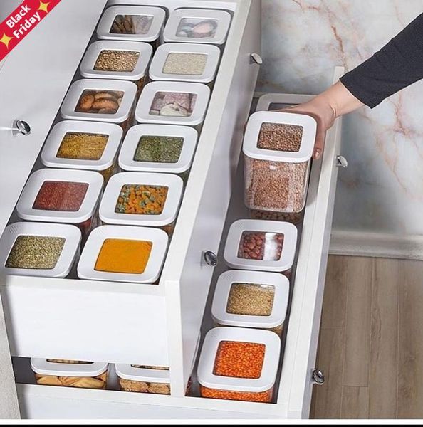 pieces storage box case set vacuum lid organizer kitchen pantry bottle spice legume spaghetti rice cereals bottles & jars
pieces storage box case set vacuum lid organizer kitchen pantry bottle spice legume spaghetti rice cereals bottles & jars