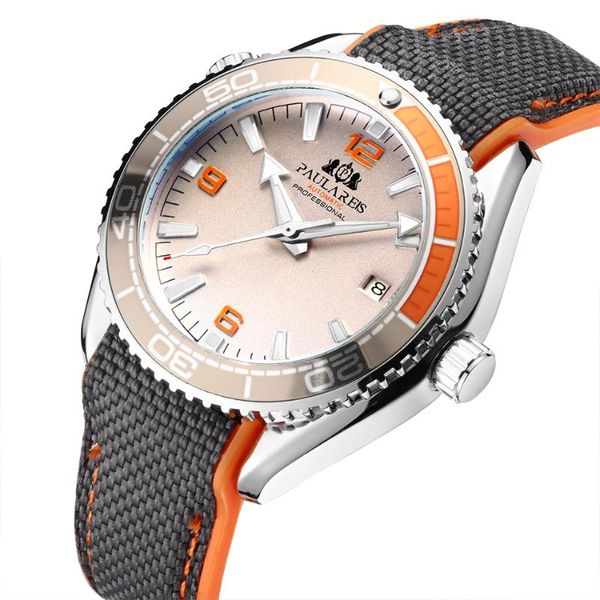 wristwatches men automatic self wind mechanical canvas rubber strap orange blue red luxury watch, Slivery;brown
wristwatches men automatic self wind mechanical canvas rubber strap orange blue red luxury watch, Slivery;brown