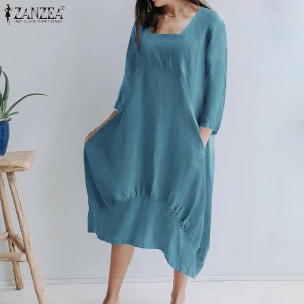 womens autumn midi dress casual pleated pocket dresses female solid cotton vestido plus size zanzea square collar robe femme 5xl, Black;gray
womens autumn midi dress casual pleated pocket dresses female solid cotton vestido plus size zanzea square collar robe femme 5xl, Black;gray