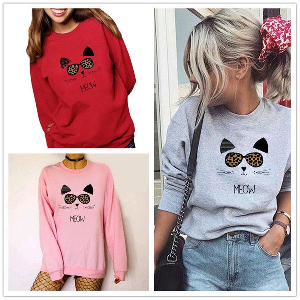women hoodie leopard cat face printed hoodies fleece long sleeve o neck loose sweatshirt girls pullovers winter women's & sweatshirts, Black
women hoodie leopard cat face printed hoodies fleece long sleeve o neck loose sweatshirt girls pullovers winter women's & sweatshirts, Black