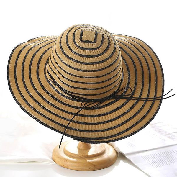 wide brim hats cotton striped ribbon bow women summer sun visor casual ladies beach sunhat caps, Blue;gray
wide brim hats cotton striped ribbon bow women summer sun visor casual ladies beach sunhat caps, Blue;gray