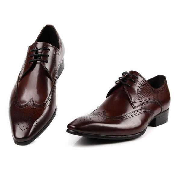 brogue carving genuine leather dress men shoes pointed toe lace-up wedding mens business office work black brown
brogue carving genuine leather dress men shoes pointed toe lace-up wedding mens business office work black brown