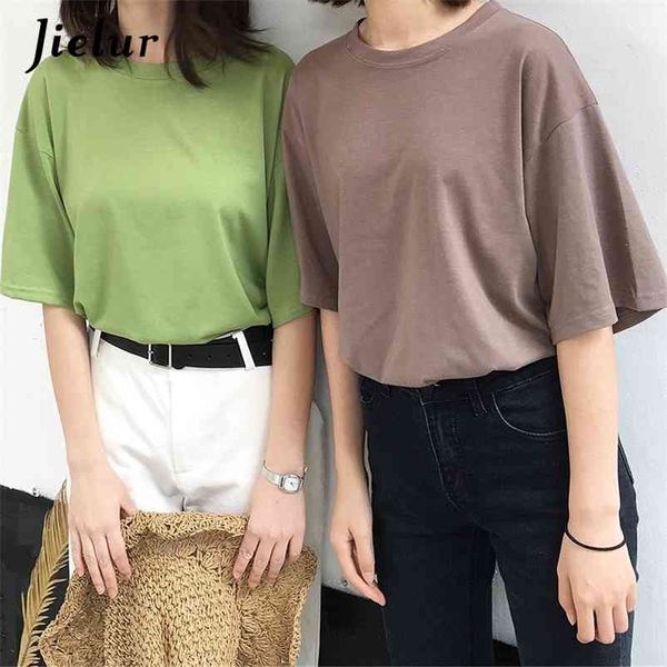summer t-shirts women short sleeve solid 9 colors t-shirt o-neck harajuku female korean loose lady hipster 210426, White
summer t-shirts women short sleeve solid 9 colors t-shirt o-neck harajuku female korean loose lady hipster 210426, White