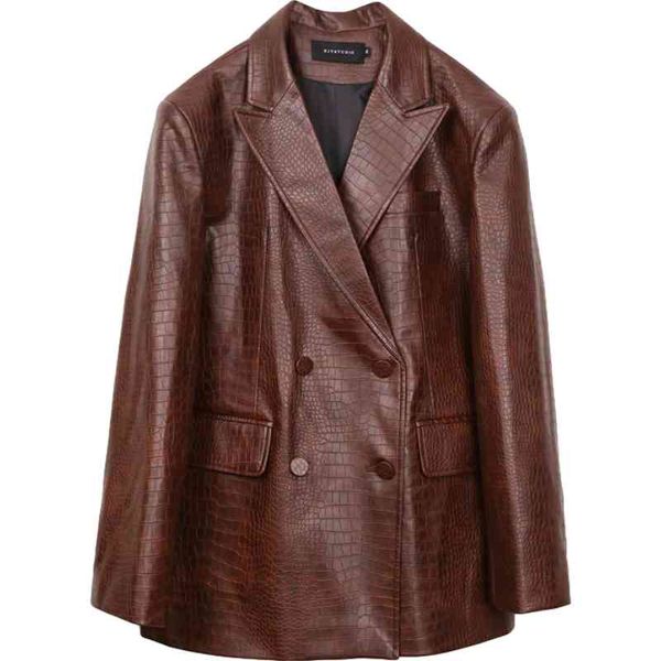 women's jackets women fashion pu leather jacket vintage brown alligator pattern loose coat spring autumn female outerwear g803 s8, Black;brown
women's jackets women fashion pu leather jacket vintage brown alligator pattern loose coat spring autumn female outerwear g803 s8, Black;brown