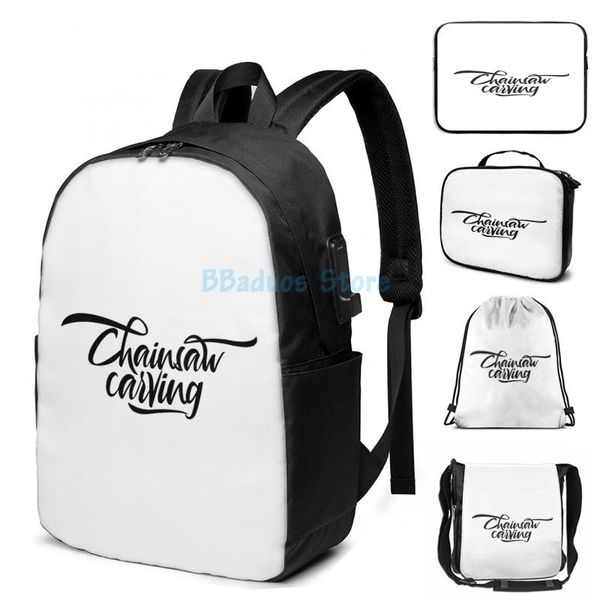 funny graphic print chainsaw carving hobby carver carve usb charge backpack men school bags women bag travel laptop
funny graphic print chainsaw carving hobby carver carve usb charge backpack men school bags women bag travel laptop