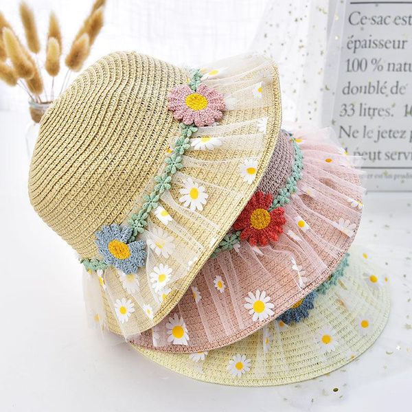 sun hat straw kids girls visor for fringe protection floral wide brim caps & hats, Yellow
sun hat straw kids girls visor for fringe protection floral wide brim caps & hats, Yellow