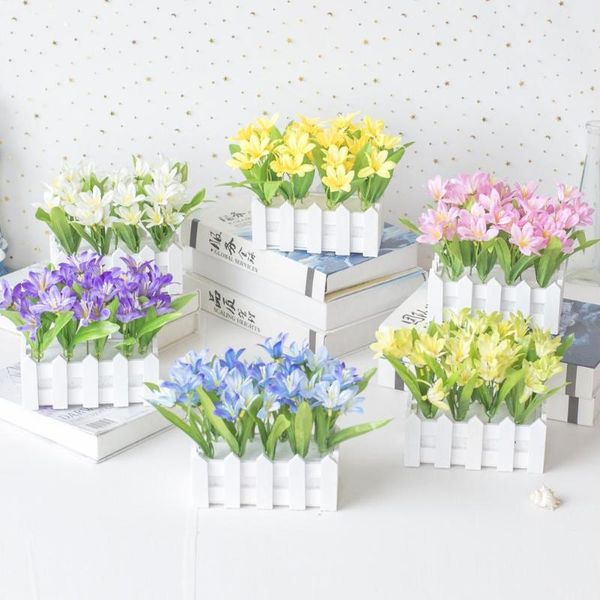 decorative flowers & wreaths widely applied useful fade-less fake lily flower pot decor plastic realistic for home decoration el garden
decorative flowers & wreaths widely applied useful fade-less fake lily flower pot decor plastic realistic for home decoration el garden