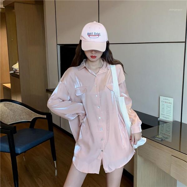 korean chic blouse shirt female minimalist retro turn-down collar long-sleeved loose stright blusas for spring autumn women's blouses &, White
korean chic blouse shirt female minimalist retro turn-down collar long-sleeved loose stright blusas for spring autumn women's blouses &, White