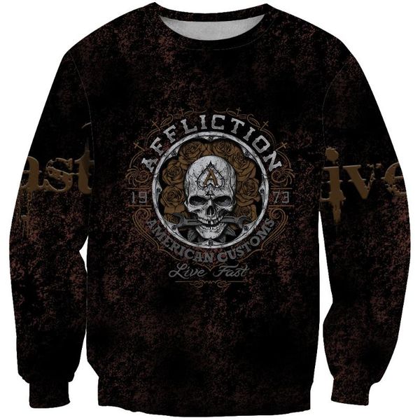 men's hoodies & sweatshirts 3d t-shirt casual sweater printed hoodless skull, Black 
men's hoodies & sweatshirts 3d t-shirt casual sweater printed hoodless skull, Black