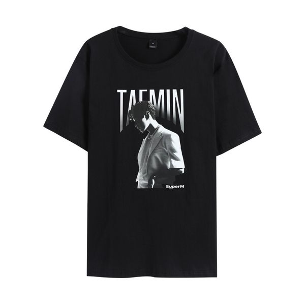 super m short sleeve t-shirt li taimin boxian kai tairong mark huang xuxi men's and women's peripheral clothes, White;black
super m short sleeve t-shirt li taimin boxian kai tairong mark huang xuxi men's and women's peripheral clothes, White;black