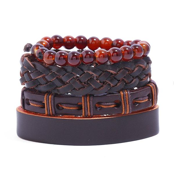 cuff handmade leather braided bracelet set diy style fashion boho jewelry wholesale price for men, White
cuff handmade leather braided bracelet set diy style fashion boho jewelry wholesale price for men, White