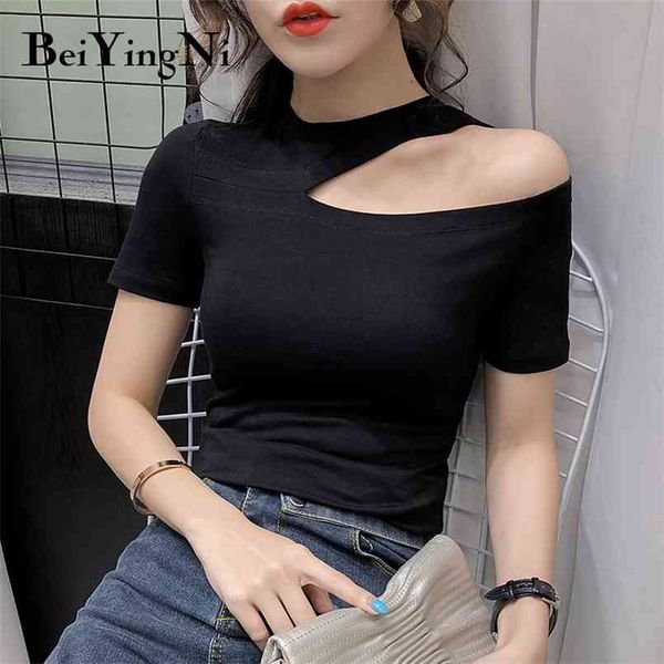 women hollow out t shirt off shoulder short sleeve casual basic t-shirt ladies hipster tee shirts 210506, White;black
women hollow out t shirt off shoulder short sleeve casual basic t-shirt ladies hipster tee shirts 210506, White;black