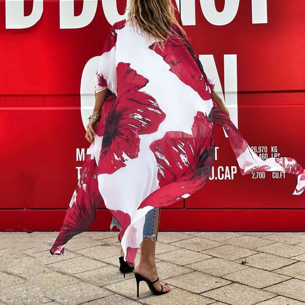 women's swimwear pareo beach cover up 2021 women dress print bikini robe de plage wear cardigan bathing suit, White;black
women's swimwear pareo beach cover up 2021 women dress print bikini robe de plage wear cardigan bathing suit, White;black