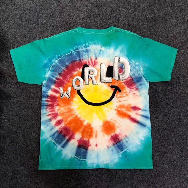 t shirt 19ss est summer hip-hop travis scott astroworld smiley tie dye tee men women short sleeve t shirts, White
t shirt 19ss est summer hip-hop travis scott astroworld smiley tie dye tee men women short sleeve t shirts, White