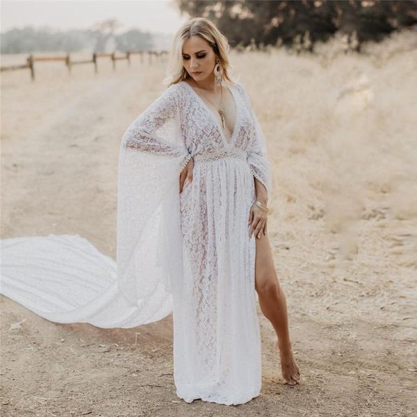 maternity dresses lace pography prop long tail split side pregnancy maxi gown for baby shower pregnant women po shoot, White
maternity dresses lace pography prop long tail split side pregnancy maxi gown for baby shower pregnant women po shoot, White