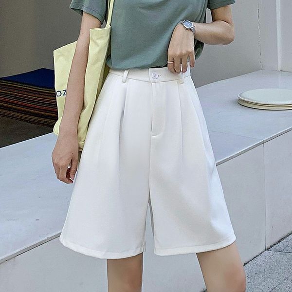 korean style straight white shorts women's wide leg solid elegant casual loose long femme high wais sweet gray summer 210514, White;black
korean style straight white shorts women's wide leg solid elegant casual loose long femme high wais sweet gray summer 210514, White;black