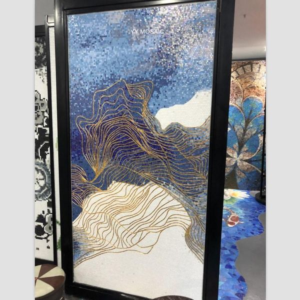 wallpapers fine cut simple abstract art gold line mural mediterranean blue glimmer glass mosaic tile living room bathroom wall decoration
wallpapers fine cut simple abstract art gold line mural mediterranean blue glimmer glass mosaic tile living room bathroom wall decoration
