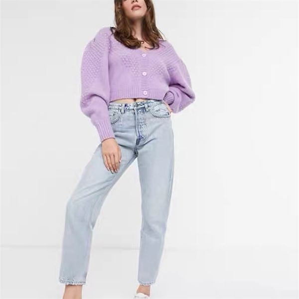 spring and autumn women's sweater casual solid color v-neck long-sleeved short cardigan 210430, White
spring and autumn women's sweater casual solid color v-neck long-sleeved short cardigan 210430, White