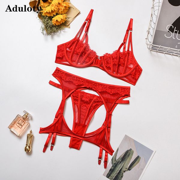 aduloty new womens lace mesh stitching underwear set underwire bra garter belt thong thin section see-through erotic lingerie, Black;white
aduloty new womens lace mesh stitching underwear set underwire bra garter belt thong thin section see-through erotic lingerie, Black;white