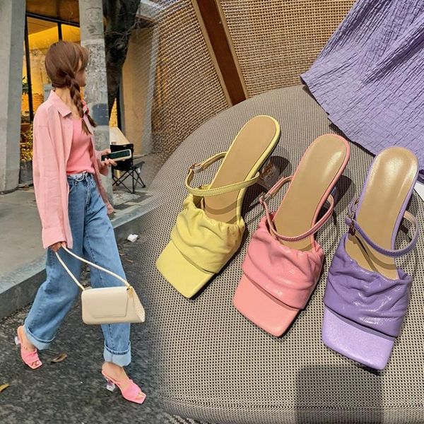 dress shoes summer 2021 folded design two wear 6.5 cm strange clear heels sandals korean women's high heel mule slipper shoe for weddin, Black
dress shoes summer 2021 folded design two wear 6.5 cm strange clear heels sandals korean women's high heel mule slipper shoe for weddin, Black