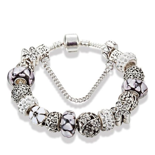 charm bracelets annapaer drop 2021 white crystal bracelet with flower beads silver color femme wedding diy jewelry b17056, Golden;silver
charm bracelets annapaer drop 2021 white crystal bracelet with flower beads silver color femme wedding diy jewelry b17056, Golden;silver