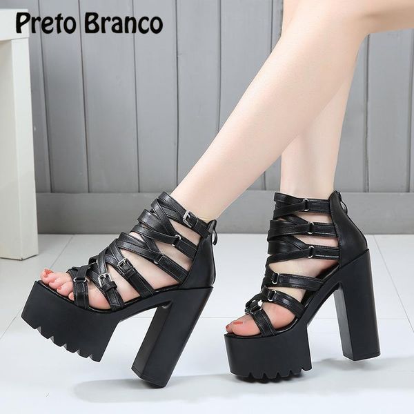 2021 summer women's shoes 14cm roman catwalk thick-soled nightclub super high-heeled t stage show sandals zyw, Black
2021 summer women's shoes 14cm roman catwalk thick-soled nightclub super high-heeled t stage show sandals zyw, Black